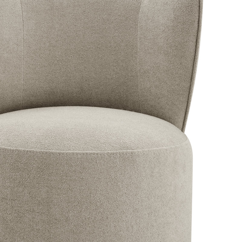 Luckett Upholstered Caster Dining Chair, Elite Sand