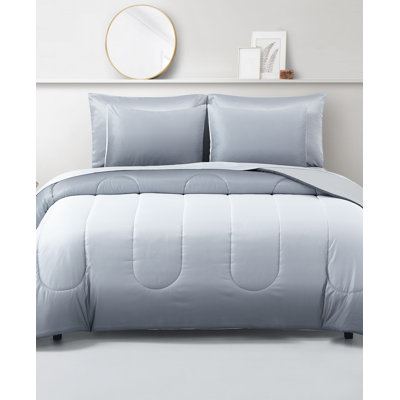 Modern & Contemporary Satin Channel Ombre Comforter