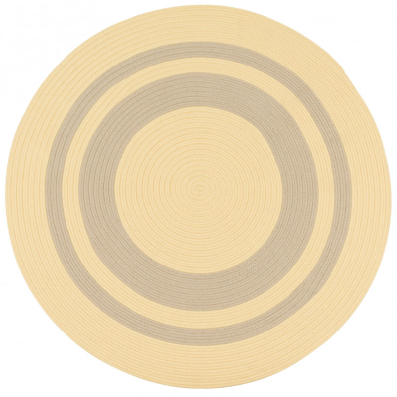 Tapis intérieur / extérieur Don - jaune, Rond 12 pi