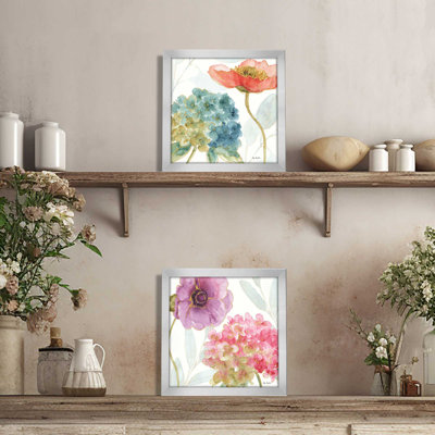 Rainbow Seeds Flowers - ensemble de 2 reproductions de cadres photo simples