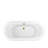 59" Streamline Clawfoot Soaking Acrylic Bathtub With Drain, Clawfeet, and Bamboo Tray-75959920-75959930