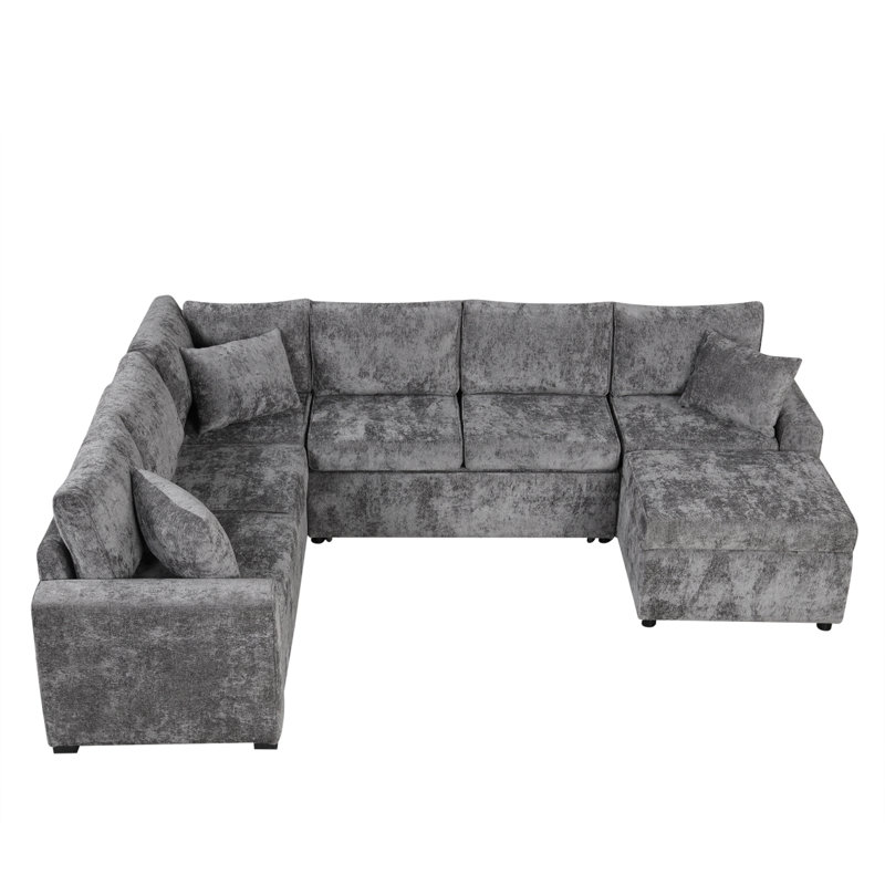 Canapé-lit 112,2 po, Gris, 5