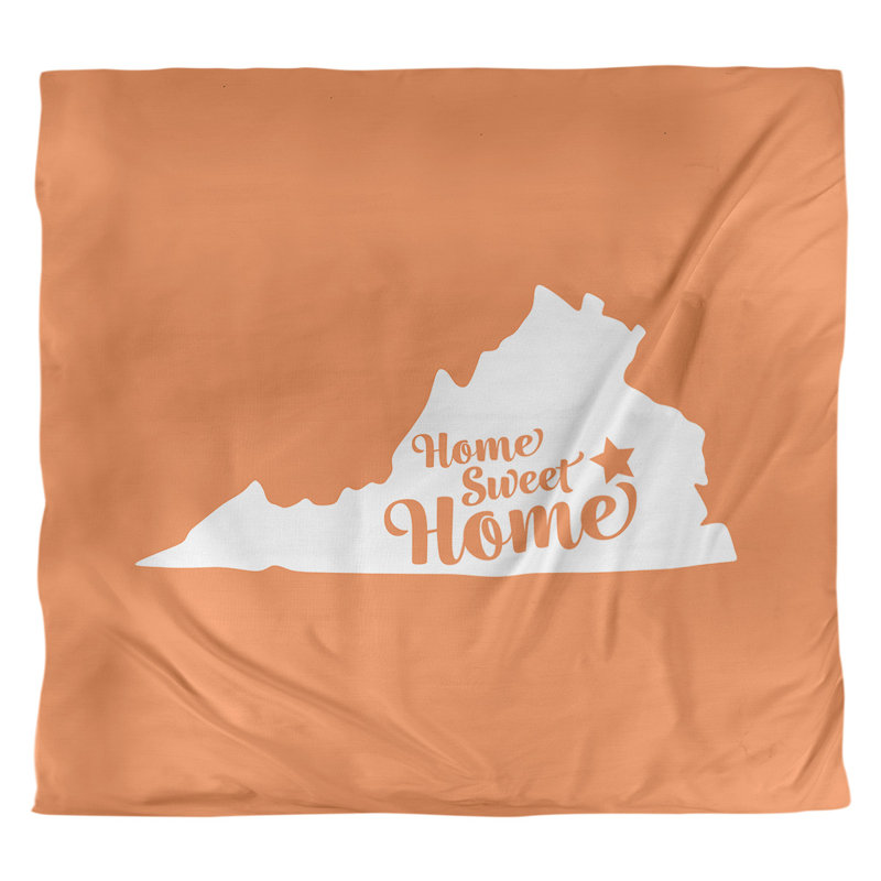 Housse de couette réversible simple et réversible home richmond, Microfibre, Housse de couette pour très grand lit, Orange