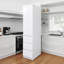 Armoire de cuisine blanche - rangement moderne avec tablettes et tiroirs