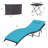 2-Piece Foldable "S"-Shaped Reclining Chaise Lounge Set With Adjustable Backrest And Foldable Rattan Coffee Table-108487669