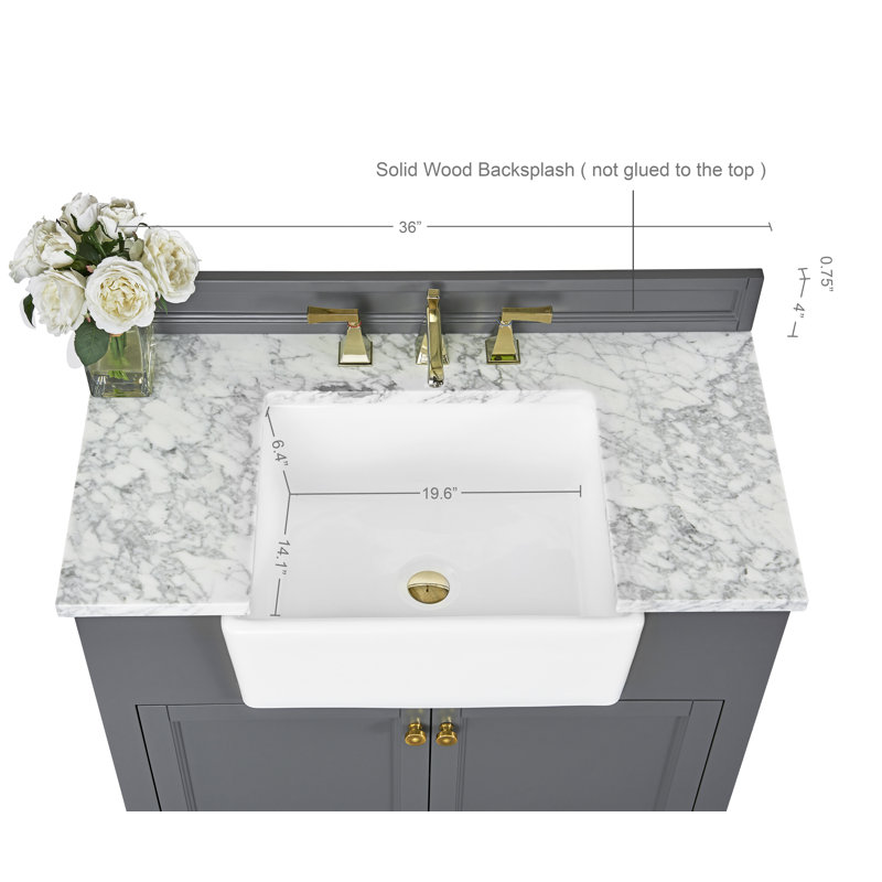 Adeline 36'' W Single Vanity, Sapphire Gray