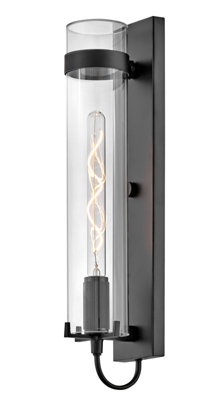 Ryden 1 - Light Outdoor Wall Lantern, Black