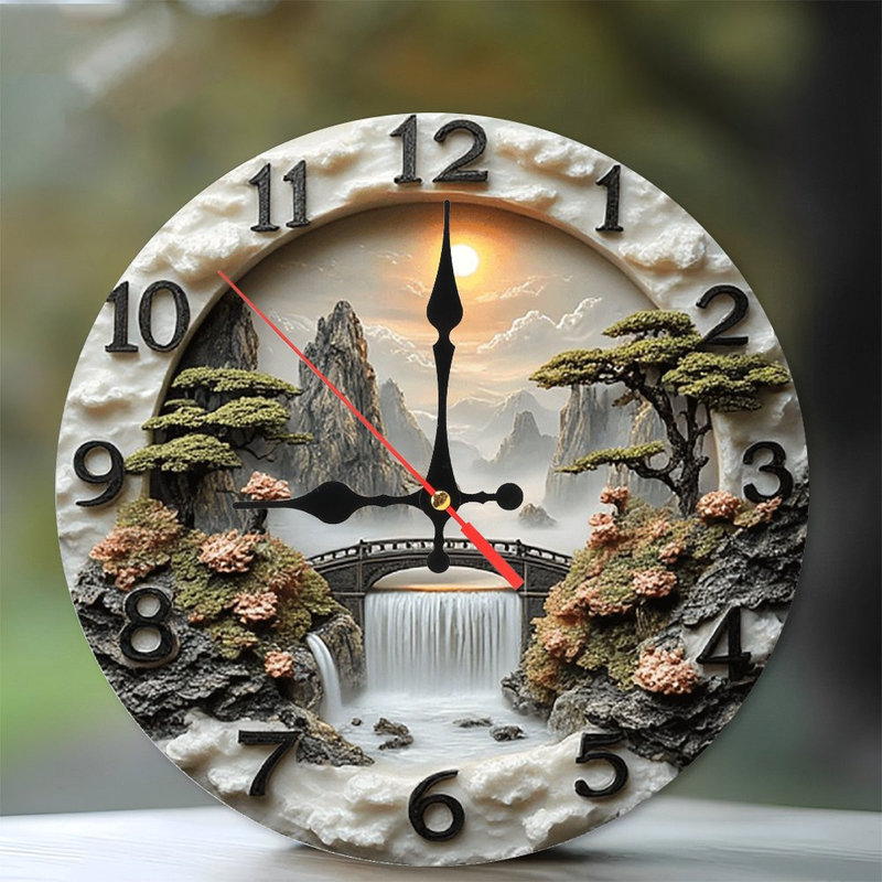 Horloge murale cascade