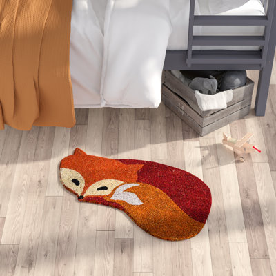 Quade Shaped Fox Coir Outdoor Doormat