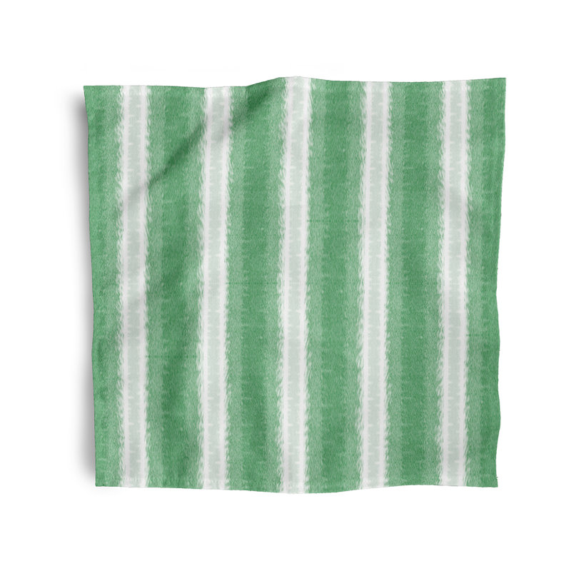 Hartley Polyester Striped Square Napkin, Green
