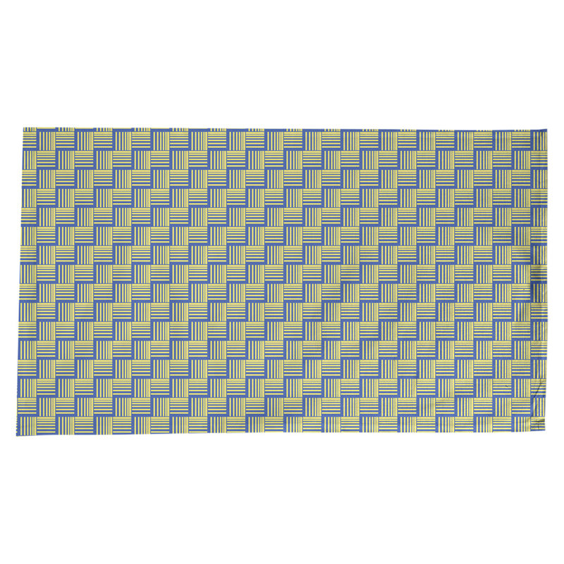 Rayures nattes classiques Nappe, Bleu/jaune
