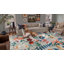 Tapis floral lavable à la machine avec envers antidérapant-449710484-461637107