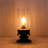 Small Crackled Glass Table Lamp Mini Candle Desk Night Light Resin Base 4"D x 4"W x 10.5"H