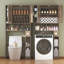 Armoire de rangement Farmhouse au-dessus de la toilette avec 2 portes de grange et 10 tablettes de rangement-949201968