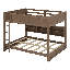 Lit superposé grand sur grand avec armoires de rangement, ports USB et tablettes intégrées-1906016945