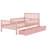 Wood Platform Bed With Guardrails On Both Sides And Drawers-416376841-416376886