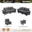 Ensemble de canapé modulaire rembourré 2 pièces, ensemble de canapé surdimensionné avec causeuse-963159920