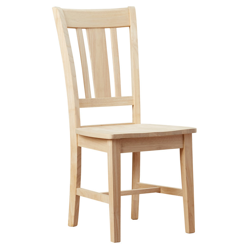 Evalyn Solid Wood Side Chair, Unfinished