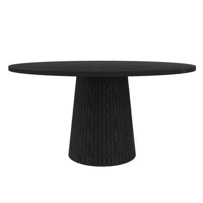47" Round Dining Table for 4-6, Modern Circular Kitchen Table, Sturdy MDF Top, Easy Assembly, Affordable Dining Table