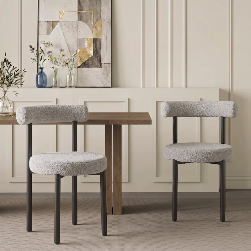 Ensemble de 2 chaises rembourrées Contemporary Chic, Grey