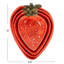 Buttercup Hand-Painted Strawberry Stoneware Measuring Cups, Red and White, Set of 4