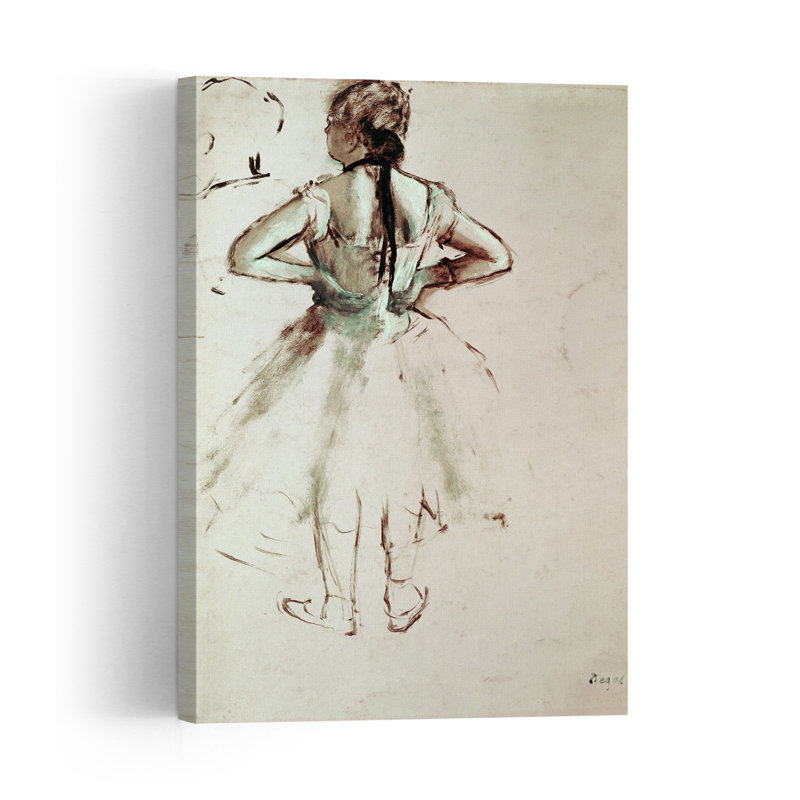 Danseuse vue de l'arrière - Affiche murale abstraite contemporaine, H 18 po x l 12 po