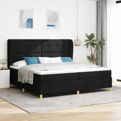  Lit sommier tapissier avec matelas 35,4 x 74,8 po gris foncé