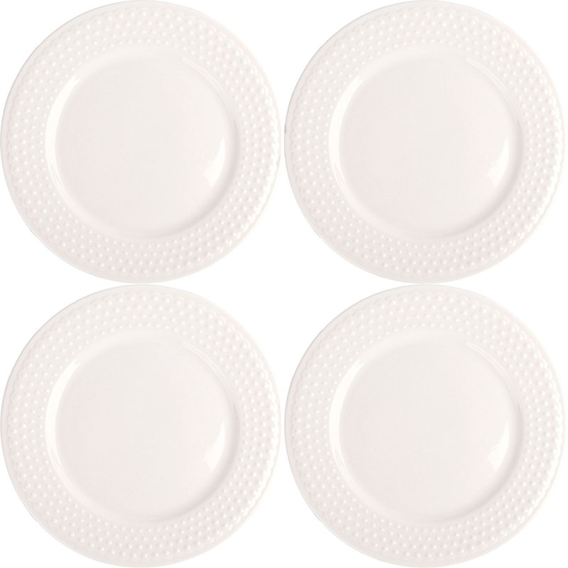 Ensemble de vaisselle 4 assiettes 10,5 po, Points
