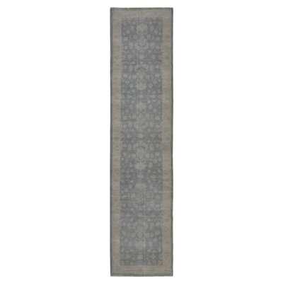 Davey Hand Knotted 3x13 Lt.Blue Runner
