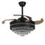 Ventilateur de plafond 42 po à DEL en cristal avec télécommande