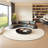 Curved semi-circle brown corner sofa-103977934