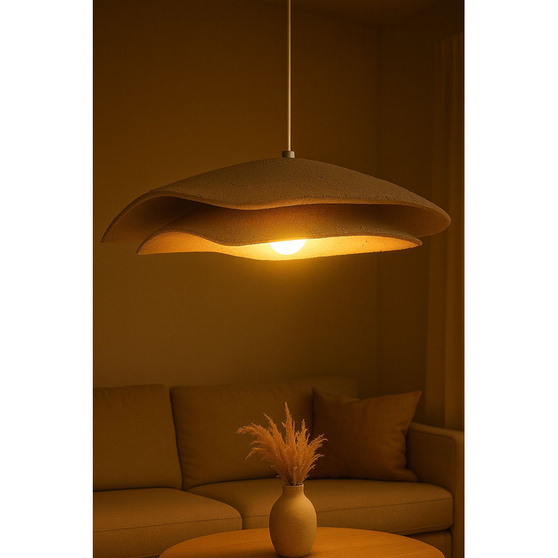 Lustre réglable élégant, structure en métal crème et blanc, plaque de base de diamètre 19,7 po x 5,5 po | Hauteur: 7,9 - 25,6 pouces | Convient aux ampoules E27 (40 W maximum), indice de protection IP20 | Parfait pour les salles à manger et les espaces de vie, design élégant