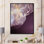 Art luxueux sur toile marbré de luxe mauve doré