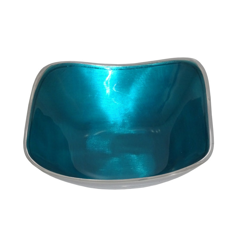 17 Stories Grenshaw Aluminum Serving Bowl, Aqua