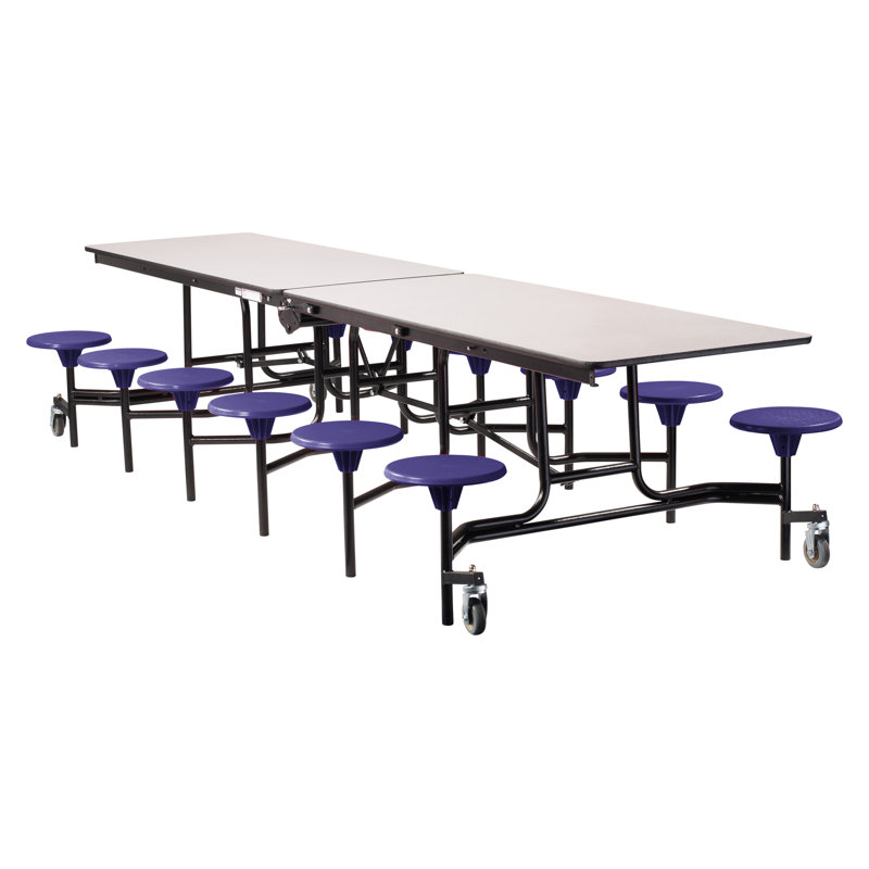 Table de cafétéria rectangulaire 145" x 59", Mauve
