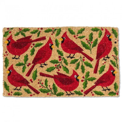 Cardinals And Holly Doormat