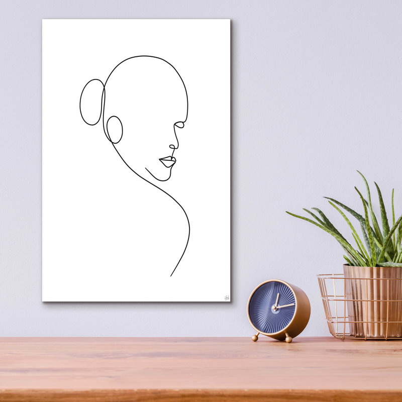  «Line Lady 1» par Line and Brush, art mural en verre acrylique, 24 po x 36 po, H 16 po x l 12 po x P 0,13 po