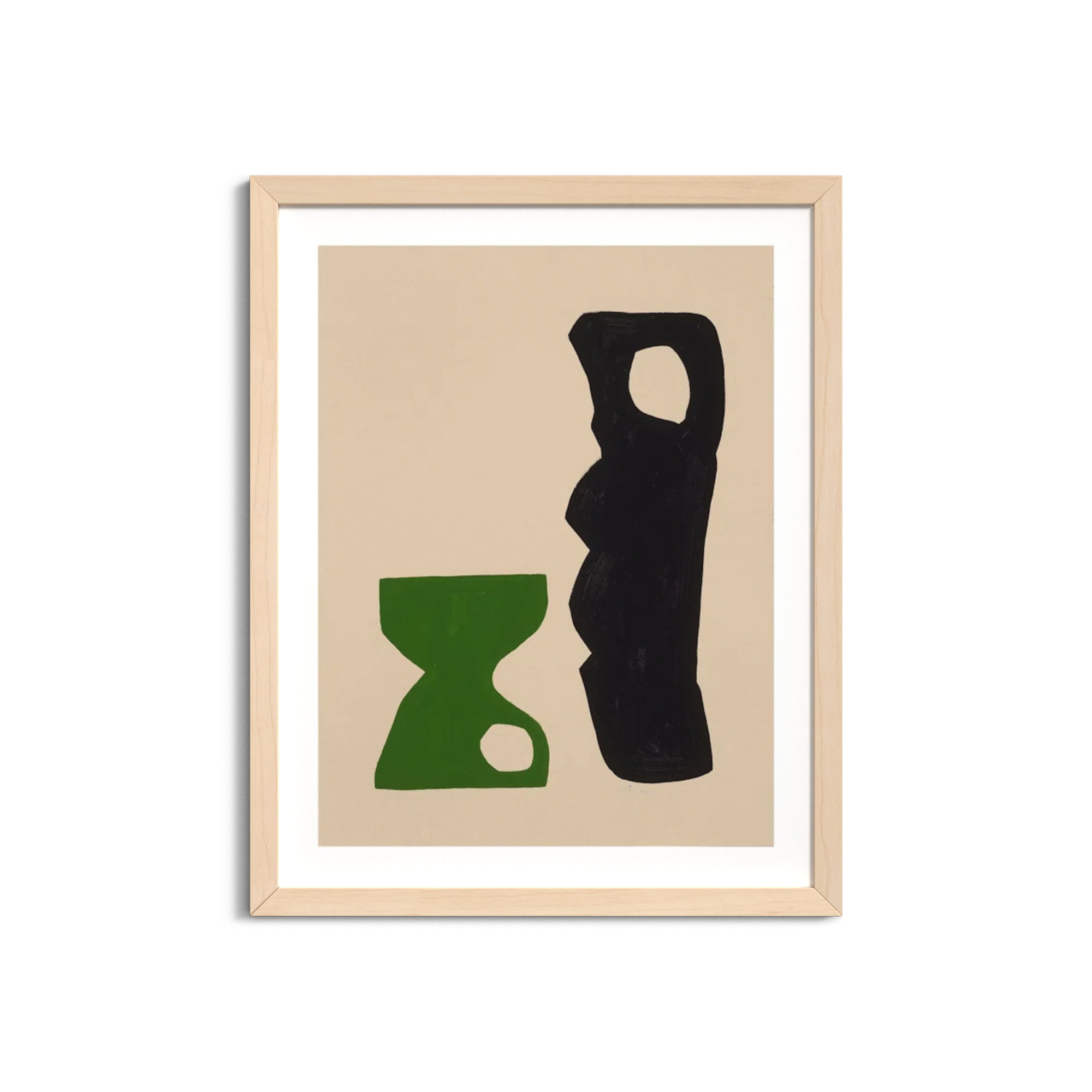 The Conversation by Michael Kempen, Maple Framed, 16" W x 20" H