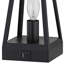 Erickson 20,5 po. Lampe de table moderne en métal noir à intensité variable pour table de chevet et table de chevet avec port USB