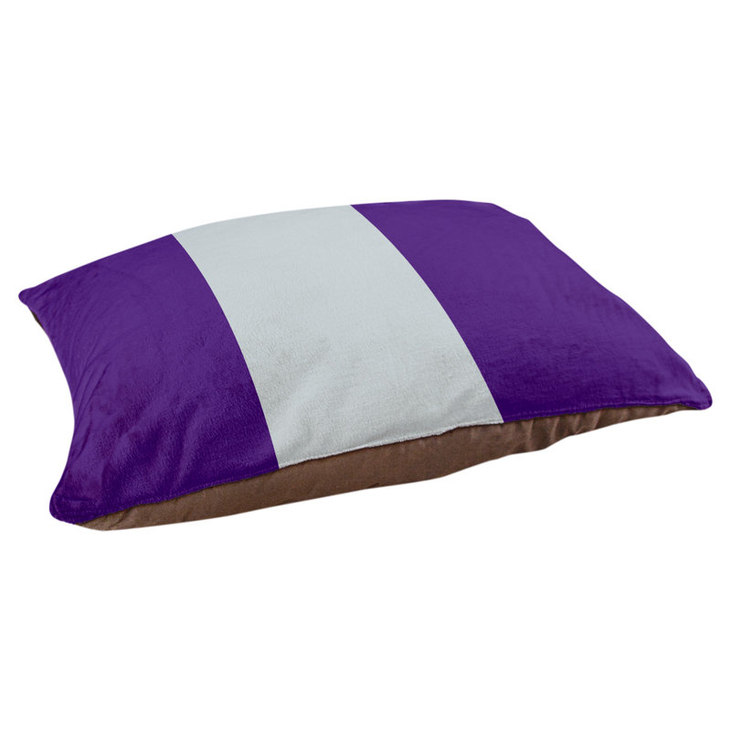 Coussin Houston, Moyen (H 9,5 po x l 28 po x P 18 po), Mauve / argent / mauve