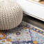 Tapis gris clair / bleu / orange Kirman-910045168