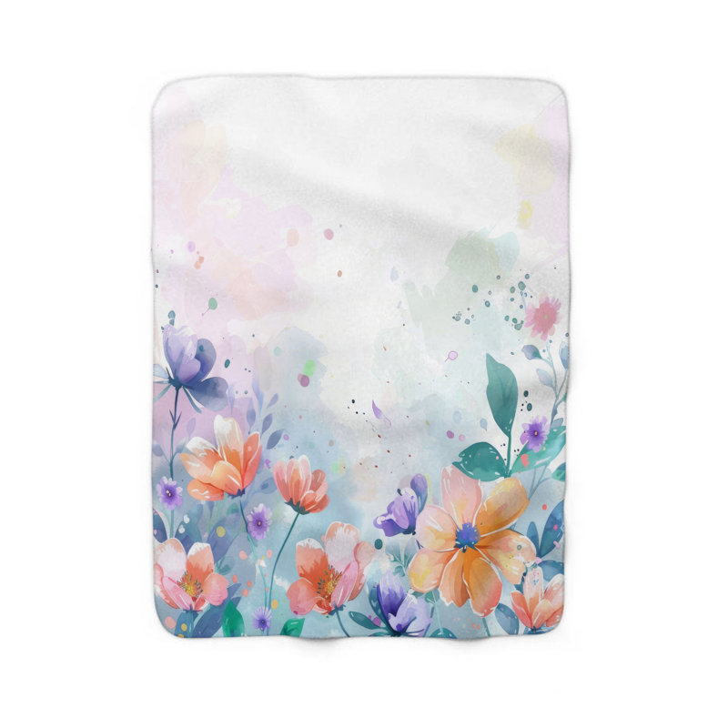  Couverture Blooming Spring Bouquet, L 60 po x l 50 po