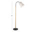 Lampe sur pied arquée 61 po Benton