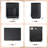 Rhythm Black Nightstand with Charging Station, Fluted Wood Bed Side Table with 1 Drawer Storage, 15"D x 19.7"W x 23.6"H-33359429