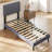 Upholstered Bed Frame with Adjustable Headboard-950108254