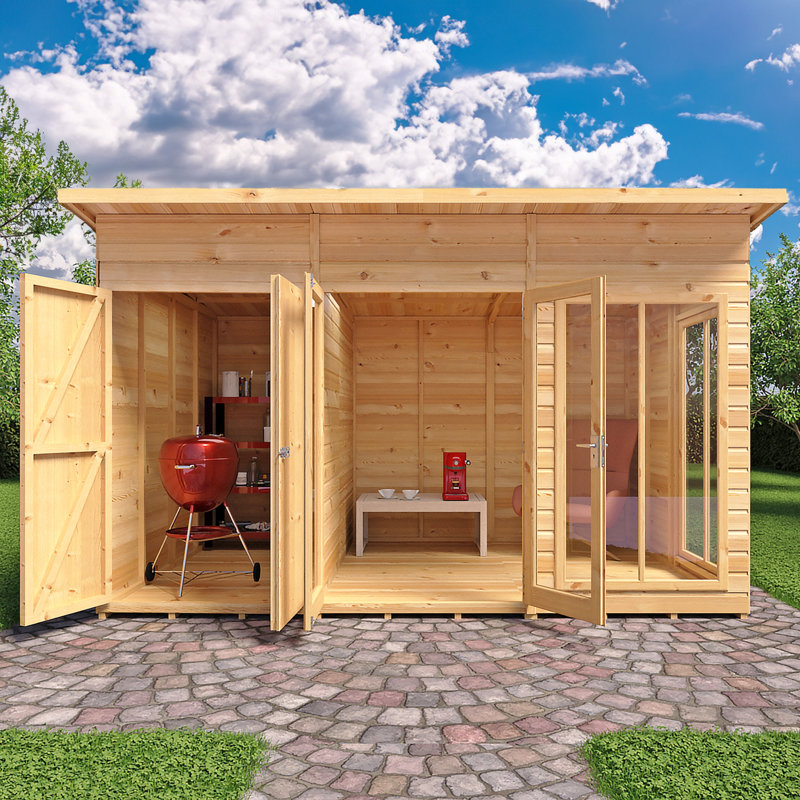 Lela 12 x 8 ft Summerhouse with Storage Shed