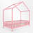Wood Canopy Bed Floor House Bed With Fence-107927658-107927655