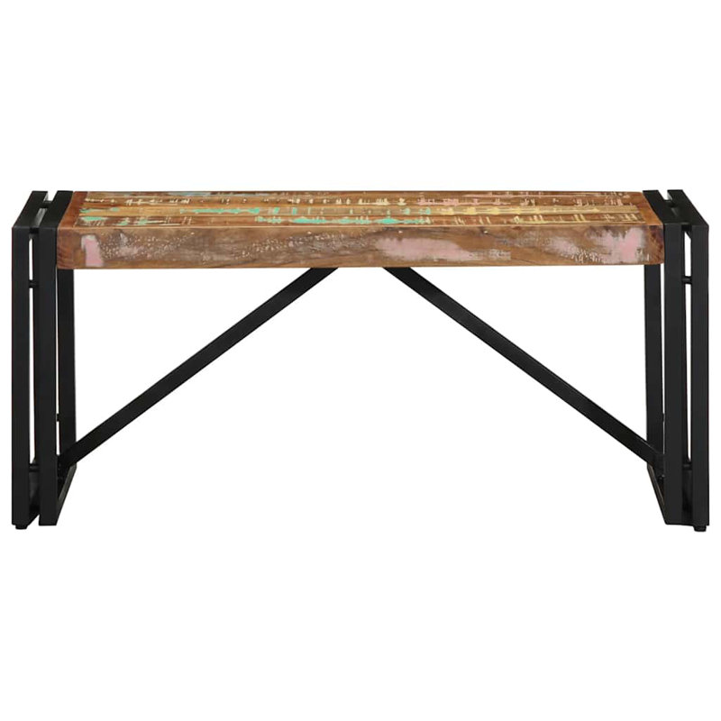 Coffee Table Solid Wood Acacia, 35cm H x 40cm W x 80cm D, Multicolour
