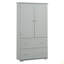 Large armoire de rangement pour salle de bain, armoire de rangement autoportante avec deux tiroirs et tablette réglable