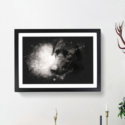 Black Labrador - Picture Frame Painting Print